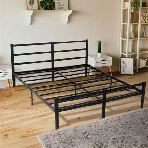 does a metal bed frame need a box spring|14 high metal bed frame.